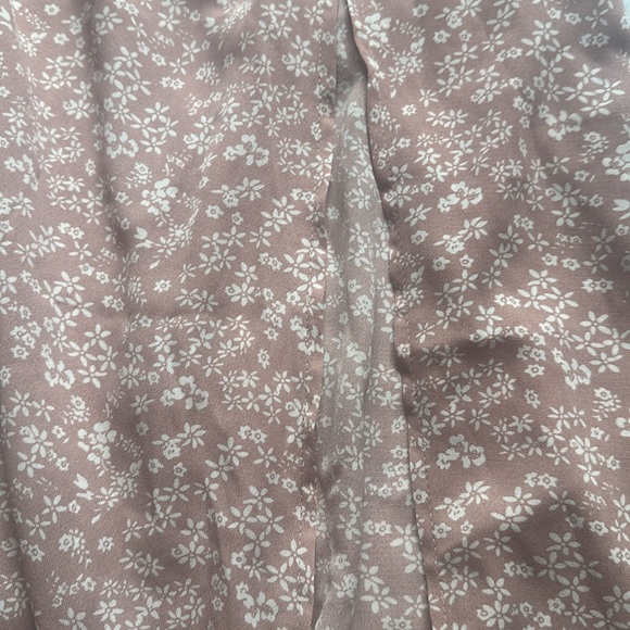 SHEIN Pink Ditsy Floral Split Thigh Skirt - Picture 3 of 6